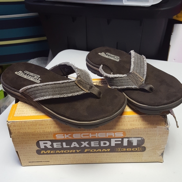 Skechers Other - NIB Men's Skechers memory foam sandals size 8